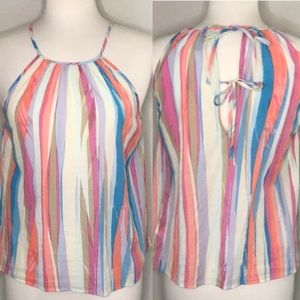 Gap Watercolor Tie Back Halter Top